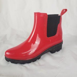 SEVEN7 Red Halifax Chelsea Rain Boots - Size 7